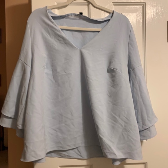 Lane Bryant Tops - NWOT! Lane Bryant Vneck blue blouse